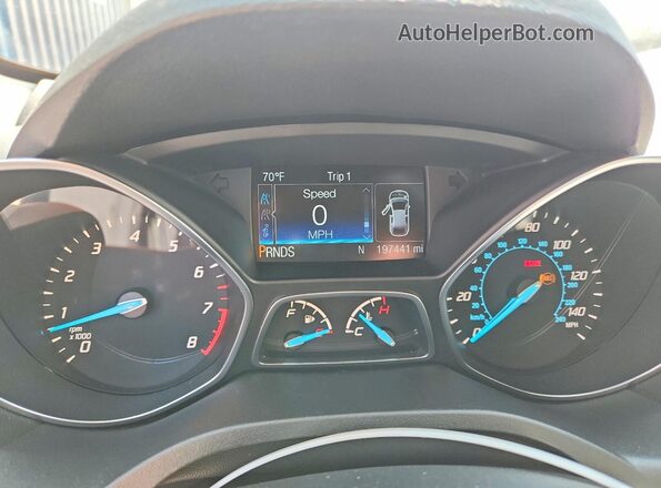 1FMCU9G97GUB70770 2016 FORD ESCAPE Black Вид щитка приладів