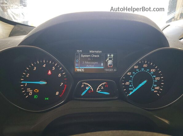 1FMCU9G98GUB92440 2016 FORD ESCAPE Black Instrument cluster view