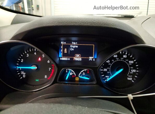 1FMCU9G98HUD93529 2017 FORD ESCAPE Blue Вид щитка приладів