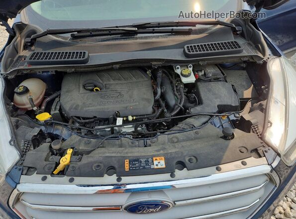 1FMCU9GD0JUA03789 2018 FORD ESCAPE Blue Vista del compartimento del motor