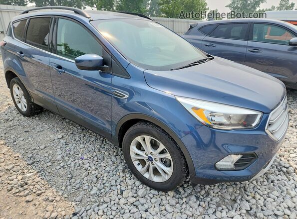 1FMCU9GD0JUA03789 2018 FORD ESCAPE Blue Delantero derecho