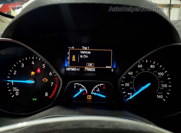 1FMCU9GD0JUA26473 2018 FORD ESCAPE Red Instrument cluster view