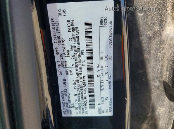 1FMCU9GD0JUA57139 2018 FORD ESCAPE Black Вид підкапотного простору