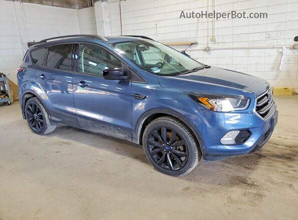 1FMCU9GD0JUA72093 2018 FORD ESCAPE Синий Передняя правая четверть