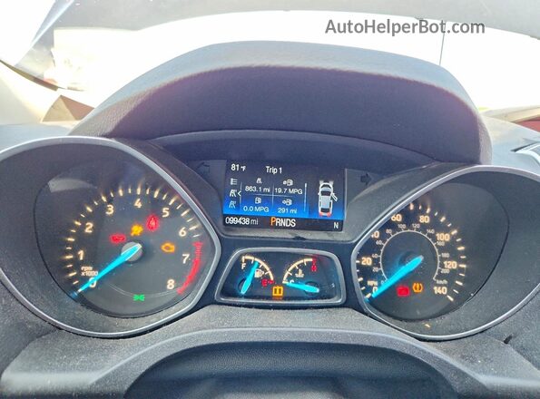 1FMCU9GD0JUB78575 2018 FORD ESCAPE Черный Вид щитка приборов