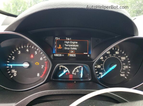 1FMCU9GD0JUC24485 2018 FORD ESCAPE White Instrument cluster view