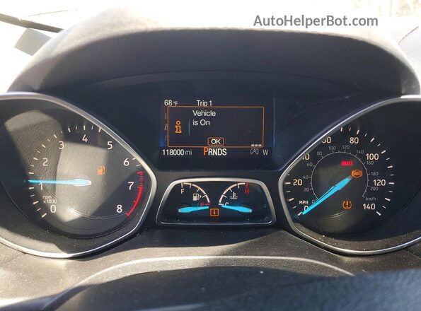 1FMCU9GD0JUC40685 2018 FORD ESCAPE Черный Вид щитка приборов