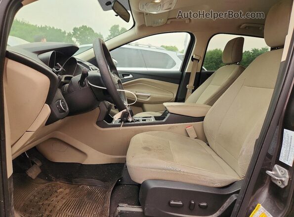 1FMCU9GD0JUC98408 2018 FORD ESCAPE Gray წინა სალონის ხედი