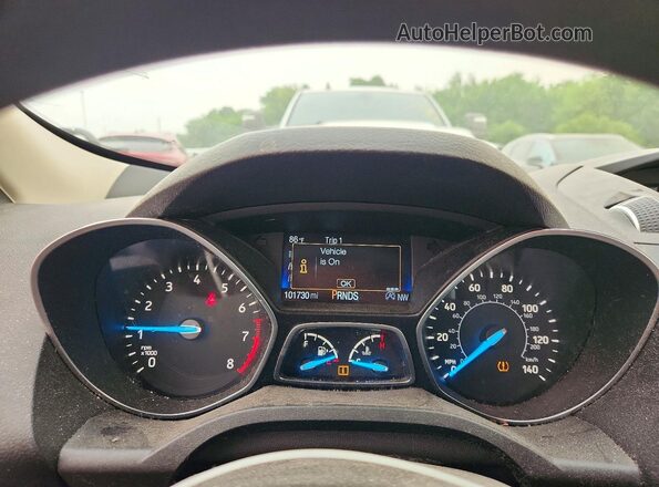 1FMCU9GD0JUC98408 2018 FORD ESCAPE Gray ხელსაწყოთა პანელის ხედი