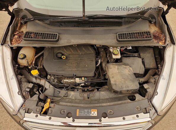 1FMCU9GD0JUC98408 2018 FORD ESCAPE Gray ძრავის განყოფილების ხედი