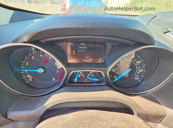 1FMCU9GD0KUA33439 2019 FORD ESCAPE White Instrument cluster view
