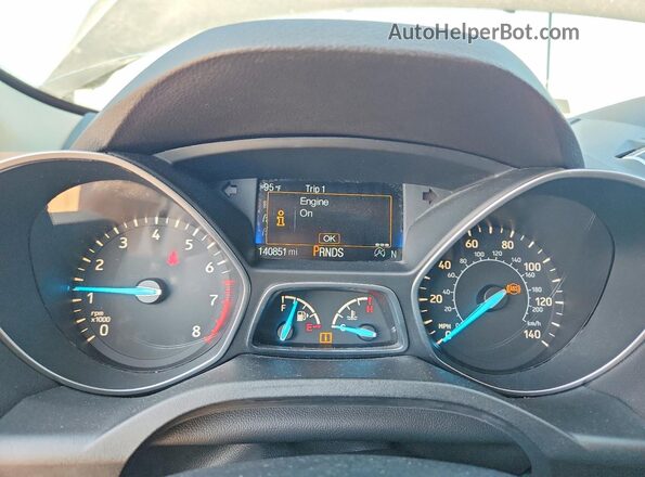1FMCU9GD1HUA82173 2017 FORD ESCAPE Gray Вид щитка приладів
