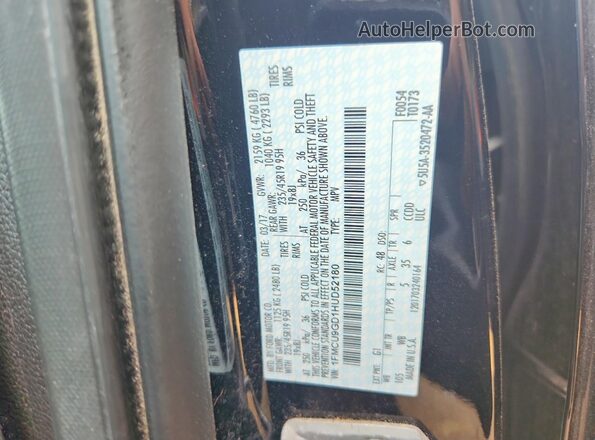 1FMCU9GD1HUD52180 2017 FORD ESCAPE Black VIN კოდის სტიკერის ხედი