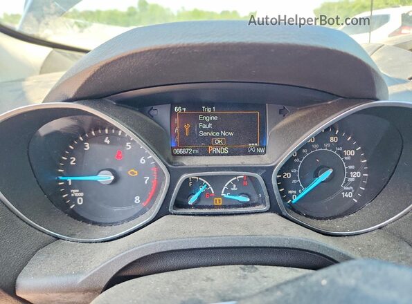 1FMCU9GD1JUB07627 2018 FORD ESCAPE Black Вид щитка приладів