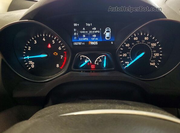 1FMCU9GD1JUB13573 2018 FORD ESCAPE Blue Вид щитка приладів