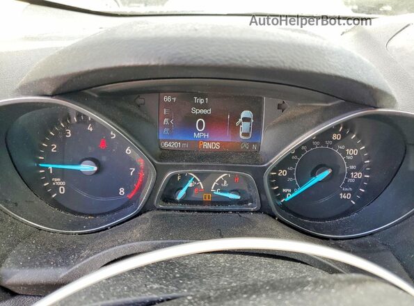 1FMCU9GD1JUC69287 2018 FORD ESCAPE Серебряный Вид щитка приборов