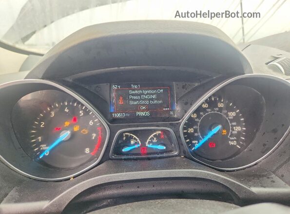 1FMCU9GD1KUC57447 2019 FORD ESCAPE Black Սարքավորումների վահանակի տեսք