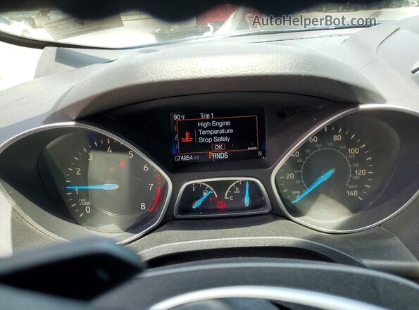 1FMCU9GD2HUA90797 2017 FORD ESCAPE Blue Вид щитка приладів