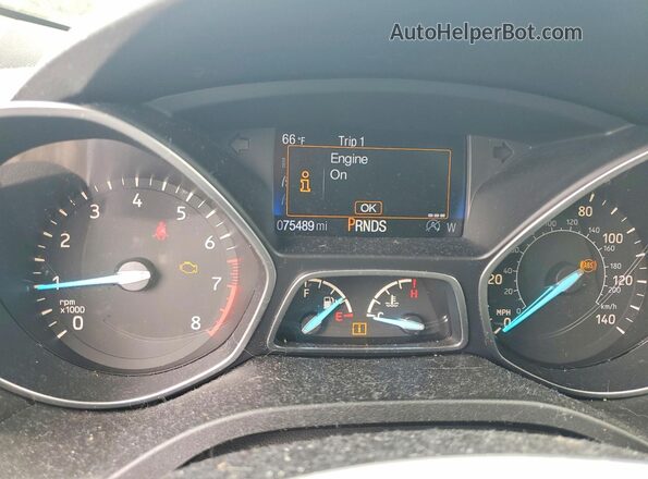 1FMCU9GD2HUC27690 2017 FORD ESCAPE Charcoal Вид щитка приладів