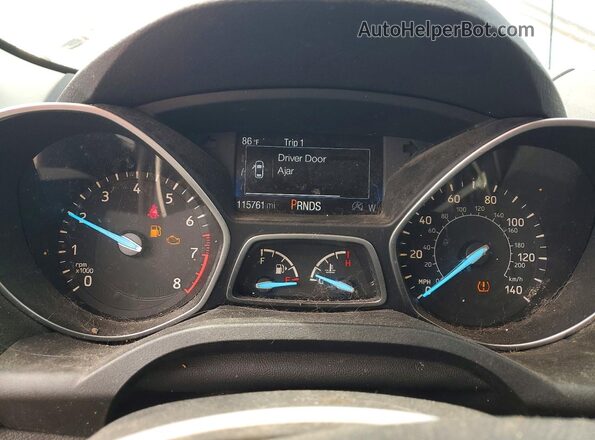 1FMCU9GD2HUC58258 2017 FORD ESCAPE Silver Instrument cluster view
