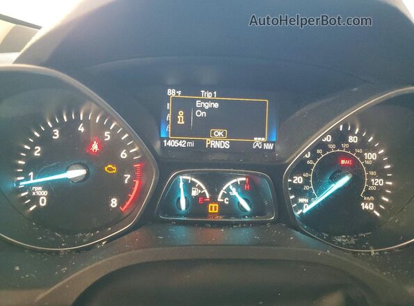 1FMCU9GD2HUE17280 2017 FORD ESCAPE White Սարքավորումների վահանակի տեսք