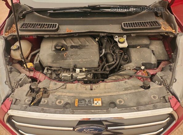 1FMCU9GD2JUA14258 2018 FORD ESCAPE Red Շարժիչի բաժամունքի տեսք