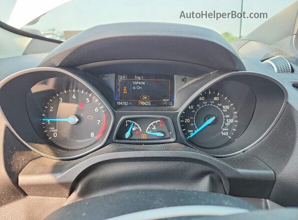 1FMCU9GD2JUA77666 2018 FORD ESCAPE White Instrument cluster view