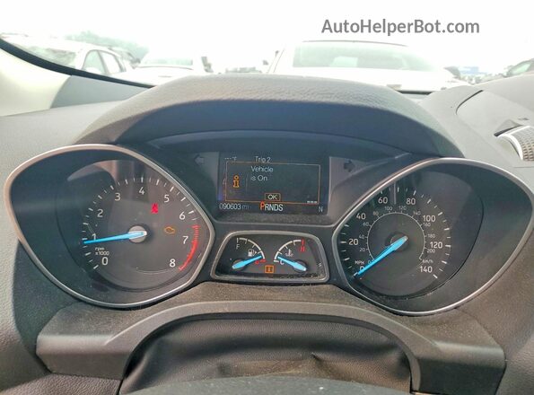 1FMCU9GD2JUB23061 2018 FORD ESCAPE Белый Вид щитка приборов
