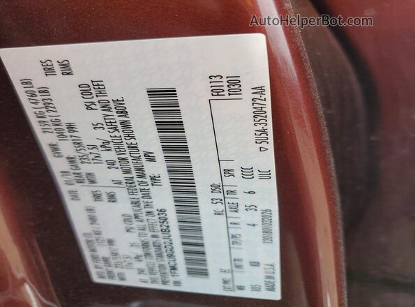 1FMCU9GD2JUB25036 2018 FORD ESCAPE Red VIN կոդի պիտակի տեսք