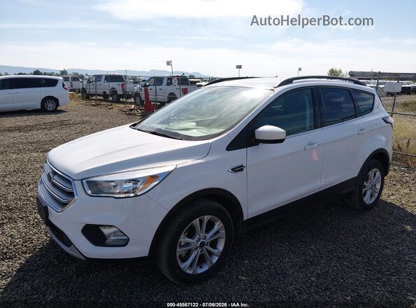 1FMCU9GD2JUD08677 2018 FORD ESCAPE White Առջևի ձախ երեք քառորդ տեսարան