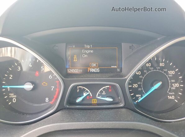 1FMCU9GD3HUA47618 2017 FORD ESCAPE Beige ხელსაწყოთა პანელის ხედი