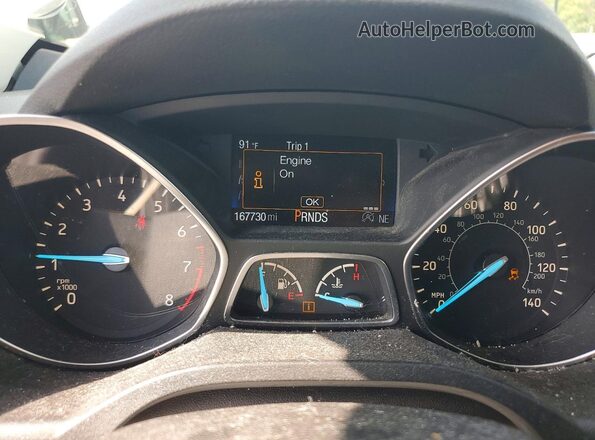 1FMCU9GD3HUC57619 2017 FORD ESCAPE White Vista del cuadro de instrumentos