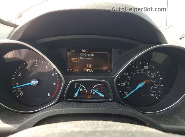 1FMCU9GD3HUD06365 2017 FORD ESCAPE Red Widok zestawu wskaźników