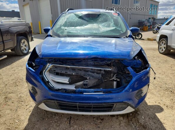 1FMCU9GD3JUC93400 2018 FORD ESCAPE Blue Вид спереду