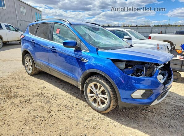 1FMCU9GD3JUC93400 2018 FORD ESCAPE Blue Передня права чверть