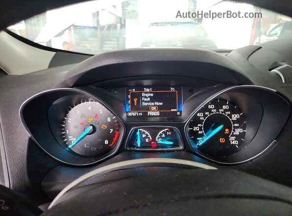 1FMCU9GD3KUA83087 2019 FORD ESCAPE White Սարքավորումների վահանակի տեսք
