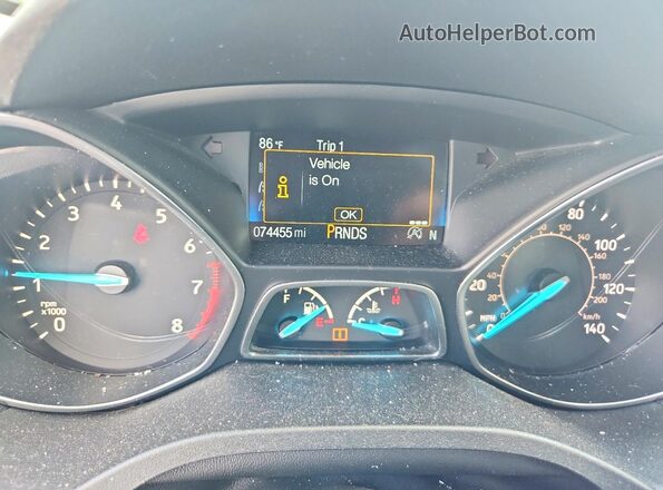 1FMCU9GD3KUB72724 2019 FORD ESCAPE Blue Instrument cluster view