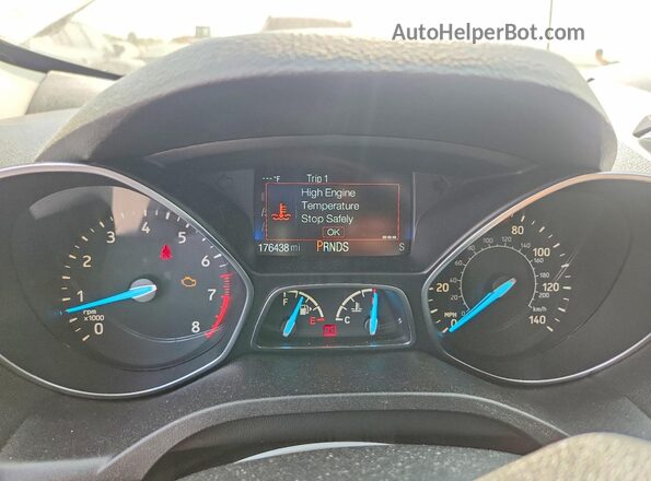 1FMCU9GD3KUB96683 2019 FORD ESCAPE White Սարքավորումների վահանակի տեսք