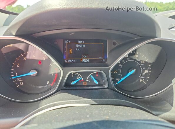 1FMCU9GD4HUC66457 2017 FORD ESCAPE Красный Вид щитка приборов