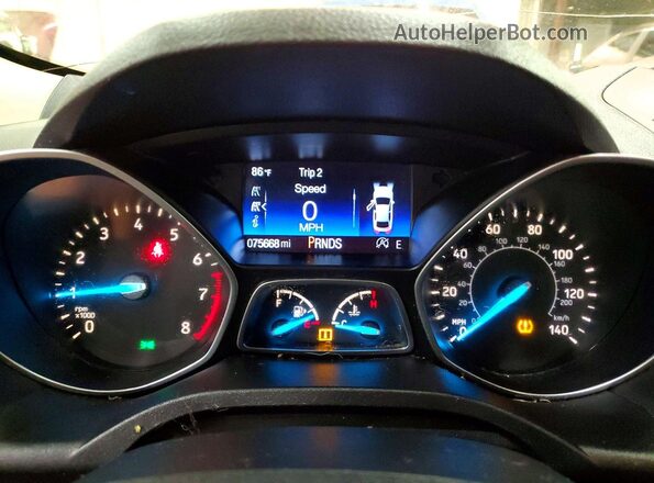 1FMCU9GD4HUC83775 2017 FORD ESCAPE Blue Widok zestawu wskaźników