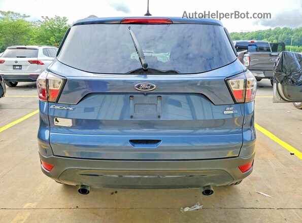 1FMCU9GD4JUA29554 2018 FORD ESCAPE Blue Rear view