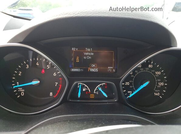 1FMCU9GD4JUA29554 2018 FORD ESCAPE Blue Instrument cluster view