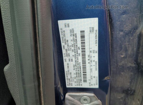1FMCU9GD4JUA82173 2018 FORD ESCAPE Blue Вид наклейки з VIN-кодом