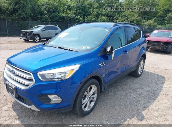 1FMCU9GD4JUB02003 2018 FORD ESCAPE Blue Front left
