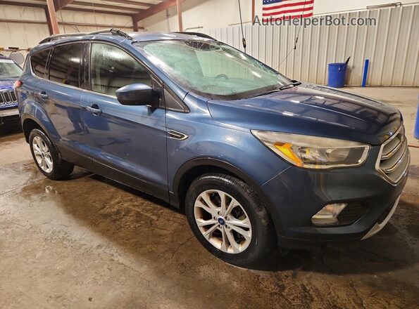 1FMCU9GD4JUB34675 2018 FORD ESCAPE Синий Передняя правая четверть
