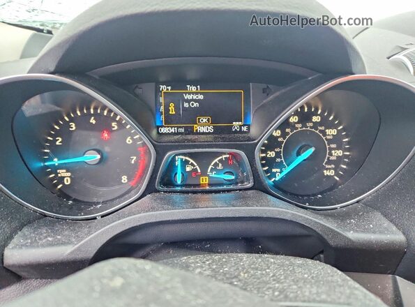 1FMCU9GD4JUB34675 2018 FORD ESCAPE Синий Вид щитка приборов