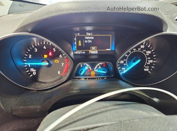 1FMCU9GD4JUB43263 2018 FORD ESCAPE Silver Вид щитка приладів