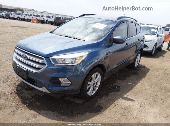 1FMCU9GD4JUB44185 2018 FORD ESCAPE Blue Front left