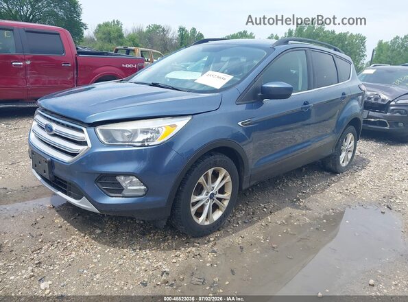 1FMCU9GD4JUB73024 2018 FORD ESCAPE Light Blue Առջևի ձախ երեք քառորդ տեսարան
