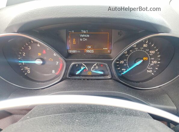 1FMCU9GD4JUC84348 2018 FORD ESCAPE Beige Widok zestawu wskaźników